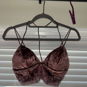 Velvet crop top